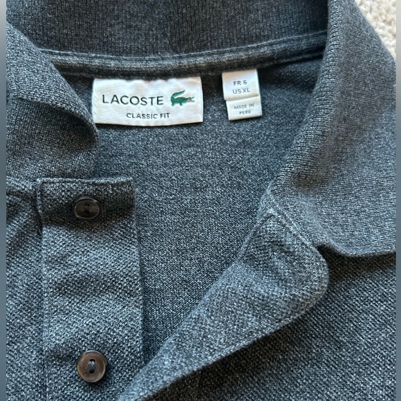 Lacoste Men’s Grey Polo Classic Fit - Picture 2 of 5